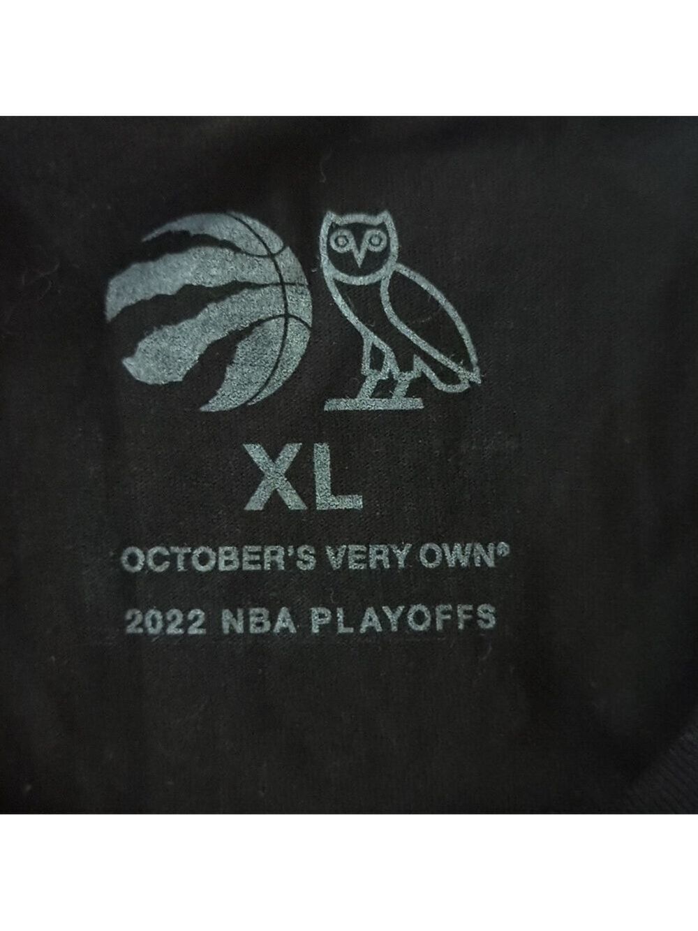 OVO Drake X Raptors 2022 Playoffs Official T Shirt Long Sleeve Black Gold - Picture 6 of 6